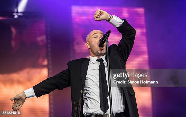 Der Graf of Unheilig performs during Schlosspark Open Air on July 31, 2016 in Weinheim, Germany.