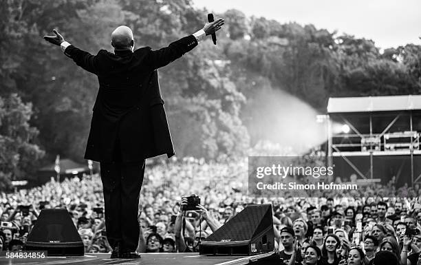 Der Graf of Unheilig performs during Schlosspark Open Air on July 31, 2016 in Weinheim, Germany.