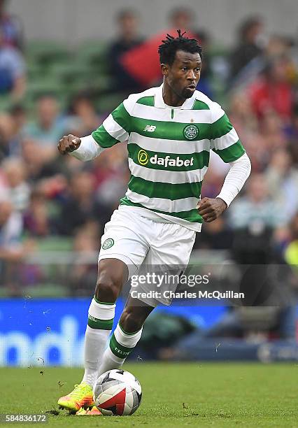 Efe Ambrose of Celtic during the International Champions Cup series match between Barcelona and Celtic at Aviva Stadium on July 30, 2016 in Dublin,...