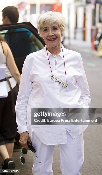 Concha Velasco is seen during the set filming of Galerias Velvet on July 12, 2016 in Madrid, Spain.