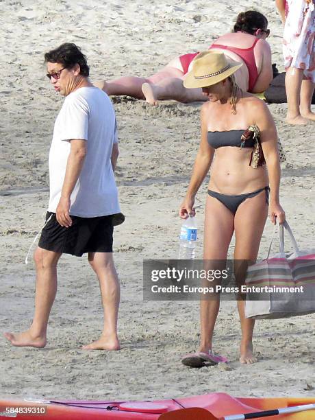 Ana Duato and Miguel Angel Bernardeau are seen on July 19, 2016 in Ibiza, Spain.