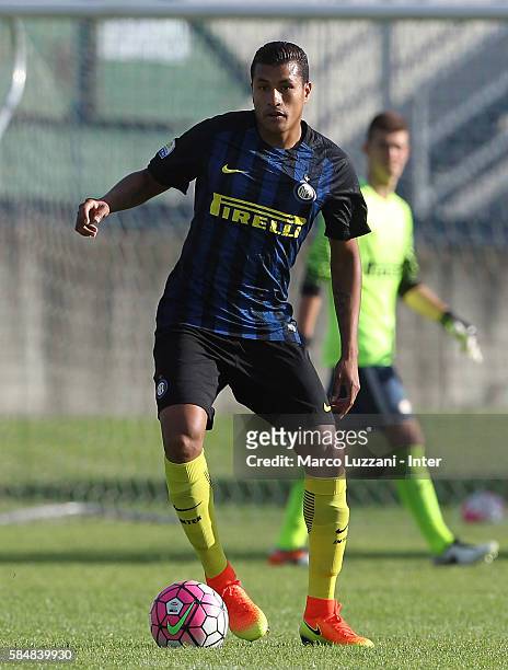 Jeison Murillo of FC Internazionale in action during of the FC Internazionale Juvenile Team training Session on July 28, 2016 in Bruneck,