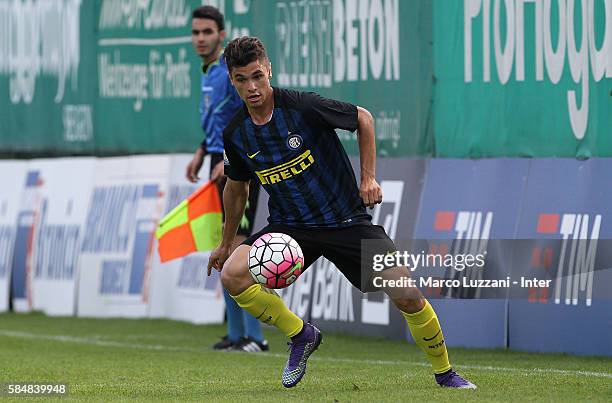 Pires Ribeiro Dodo of FC Internazionale in action during of the FC Internazionale Juvenile Team training Session on July 28, 2016 in Bruneck,