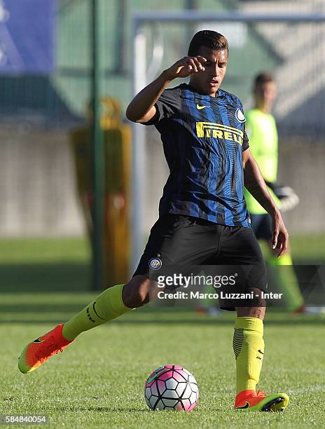 Jeison Murillo of FC Internazionale in action during of the FC Internazionale Juvenile Team training Session on July 28, 2016 in Bruneck,