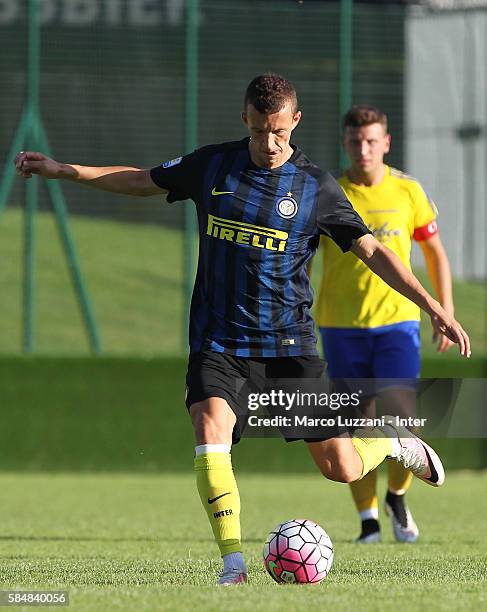 Ivan Perisic of FC Internazionale in action during of the FC Internazionale Juvenile Team training Session on July 28, 2016 in Bruneck,