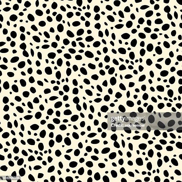 nahtloses dalmatinisches geflecktes hautmuster - animal print stock-grafiken, -clipart, -cartoons und -symbole