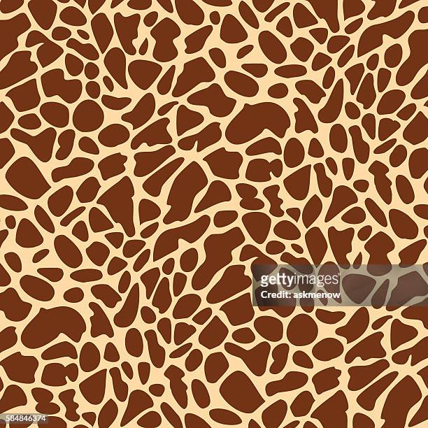 illustrazioni stock, clip art, cartoni animati e icone di tendenza di motivo della pelle di giraffa - materiale di pelle animale