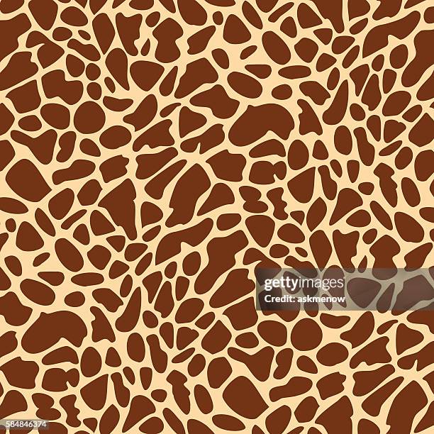 stockillustraties, clipart, cartoons en iconen met giraffe skin pattern - protest against the usage of leather animals