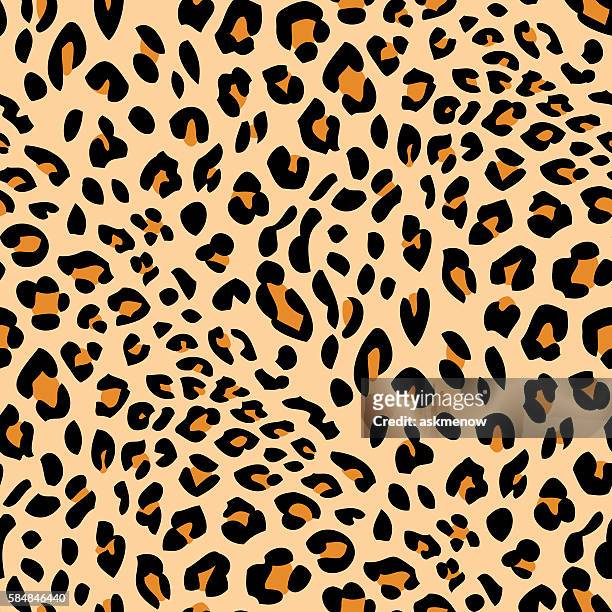 bildbanksillustrationer, clip art samt tecknat material och ikoner med seamless leopard skin pattern - jaguar