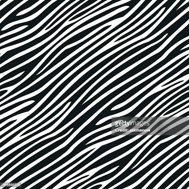 stockillustraties, clipart, cartoons en iconen met seamless zebra skin pattern - zebra print