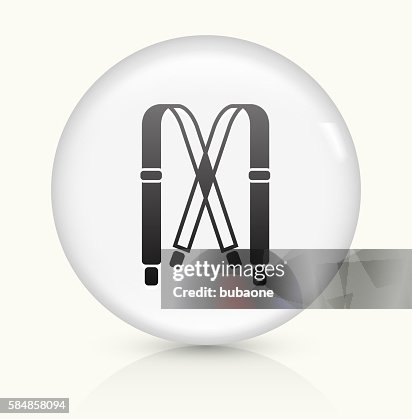 Straps icon on white round vector button Straps icon on white round vector button