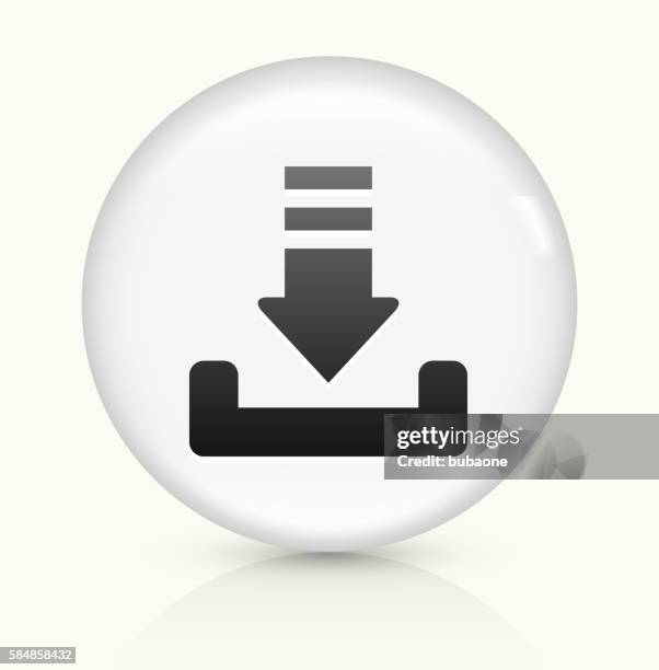download icon on white round vector button - keeping up with technology stock illustrations