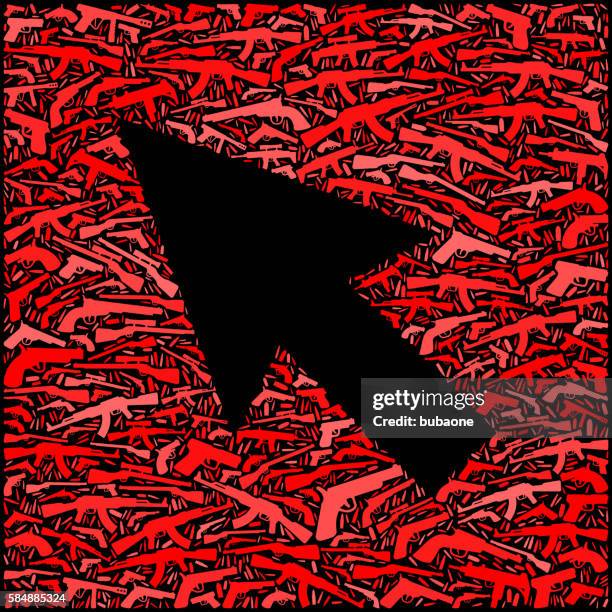 mouse pointer gun icon pattern background - pointer hunting stock illustrations