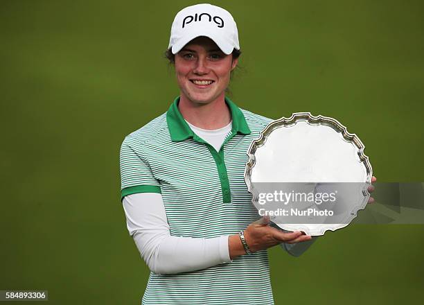 Amateur Leona Maguire of Ireland winners of the Amateur Shield during The Ricoh Women's British Open played at Woburn Golf and Country Club, Woburn...