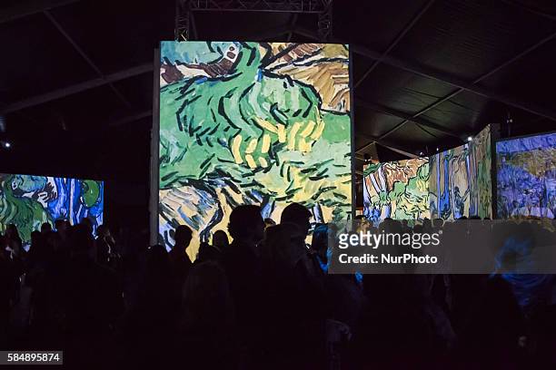 Bogota residents attended the opening of Van Gogh Alive, in Bogota, on July 30, 2016. An innovative experience that explores the senses of viewers...
