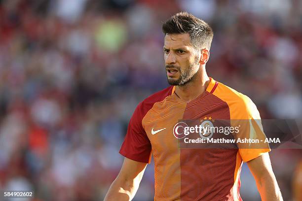Hakan Balta of Galatasaray SK during the Pre-Season Friendly match between Manchester United and Galatasaray at Ullevi on July 30, 2016 in...