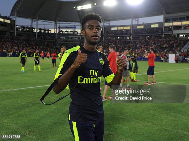 Gedion Zelalem of Arsenal after the match between Arsenal and CD Guadalajara at StubHub Center on July 31, 2016 in Carson, California.