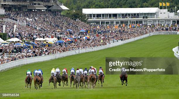 The Qater King George Stakes field during Qatar Goodwood Festival 2016 at Goodwood on July 29, 2016 in Chichester, England.