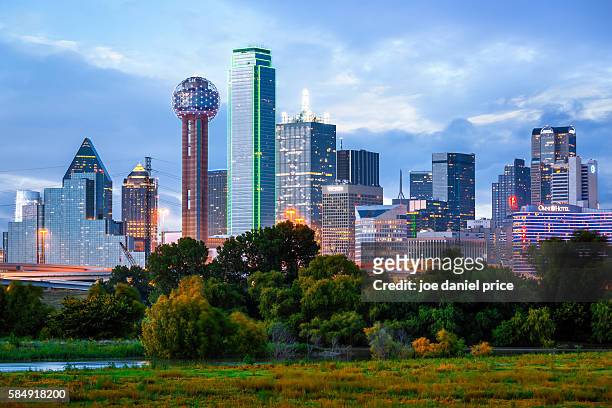 regency tower, bank of america building, dallas skyline, dallas, texas, america - texas stock pictures, royalty-free photos & images