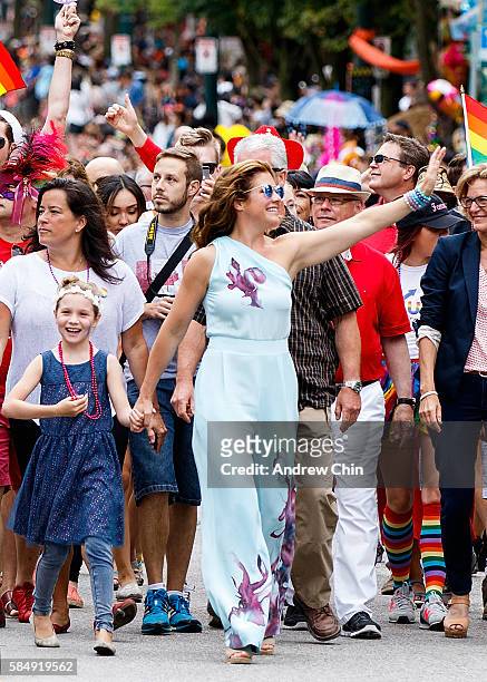 Prime Minister of Canada Justin Trudeau's wife Sophie Gregoire Trudeau and daughter Ella-Grace Margaret Trudeau attend the 38th Annual Vancouver...
