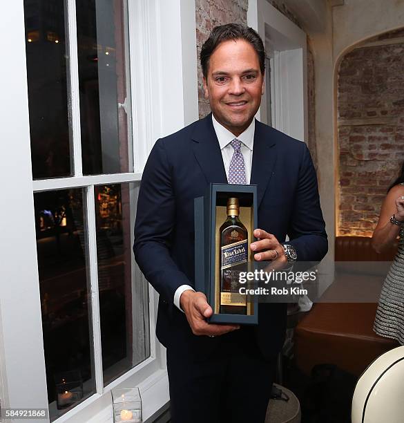Mike Piazza attends 'Haute Living Honors Mike Piazza' dinner event presented by Johnnie Walker Blue Label and JetSmarter at Mamo on July 31, 2016 in...