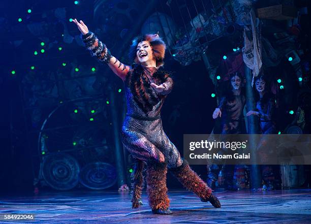 Lili Froehlich as Electra performs at the first-ever revival of Andrew Lloyd Webber's iconic CATS on Broadway on July 31, 2016 in New York City.