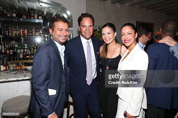 Kamal Hotchandani, Mike Piazza, Alicia Rickter and Violet Camacho attend 'Haute Living Honors Mike Piazza' dinner event presented by Johnnie Walker...