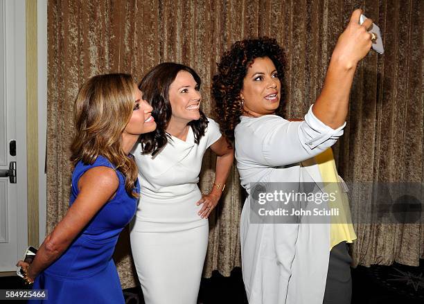 Host Robin Meade of "Morning Express", host Erica Hill of HLN and Host Michaela Pereira of "Michaela" attend the TCA Turner Summer Press Tour 2016...