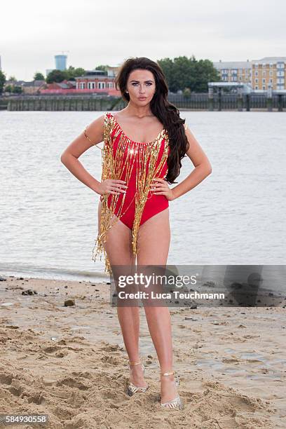 Charlotte Dawson attends the cast of 'Ex on The Beach' promote the series starting 16th August on August 1, 2016 in London, England.