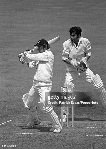 David Lloyd of England during his 214 not out in the 3rd Test match between England and India at Edgbaston, Birmingham, 6th July 1974. The...