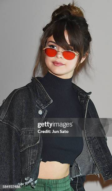 Selena Gomez is seen arriving at Haneda Airport on August 1, 2016 in Tokyo, Japan.