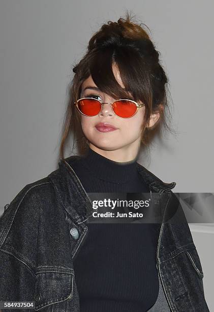 Selena Gomez is seen arriving at Haneda Airport on August 1, 2016 in Tokyo, Japan.