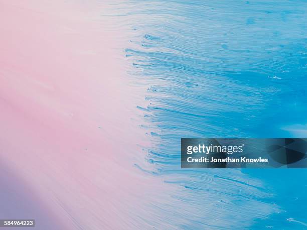 paint strokes - pink and blue background stock pictures, royalty-free photos & images
