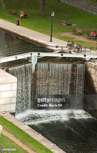 rideau canal locks - ottawa locks stock pictures, royalty-free photos & images
