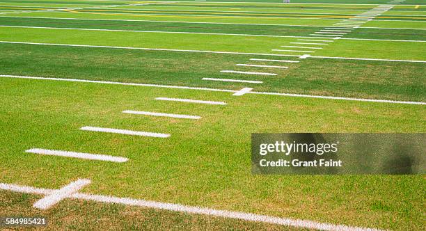 detail view football field - american football pitch stock-fotos und bilder