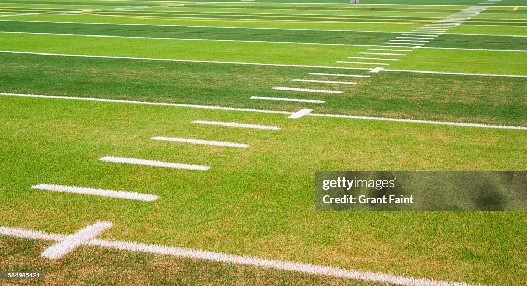 Detail view football field