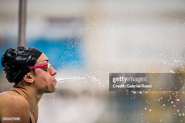 Swimmer Julia Sebastian of Argentina poses during an exclusive portrait session at CeNARD on July 27, 2016 in Buenos Aires, Argentina.