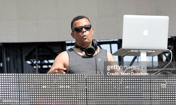 Kid Jay performs onstage during the Hard Summer Festival at Auto Club Speedway on July 30, 2016 in Fontana, California.