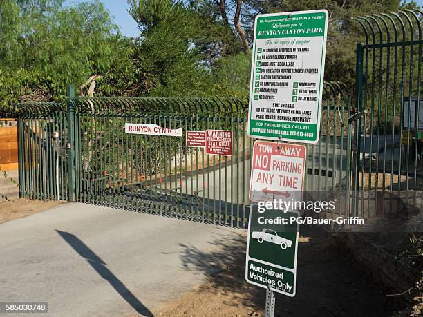 View of the soon to re-open Runyon Canyon in Hollywood on August 01, 2016 in Los Angeles, California.