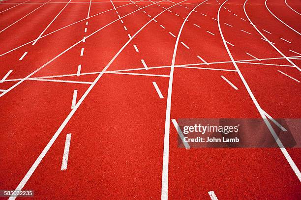 athletics track - pista atletica foto e immagini stock