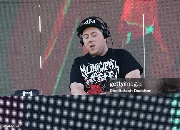 Kill the Noise performs onstage during Hard Summer Festival at Auto Club Speedway on July 30, 2016 in Fontana, California.
