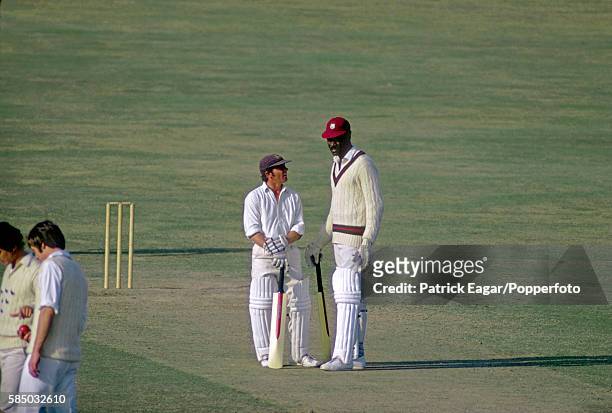 Harry Pilling and Clive Lloyd of Lancashire during the John Player League match between Sussex and Lancashire at Hove, 27th August 1972.