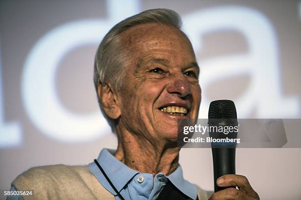 Brazilian billionaire Jorge Paulo Lemann, co-founder of Fundacao Estudar, smiles during an event for the nonprofit organization's 25th Anniversary in...
