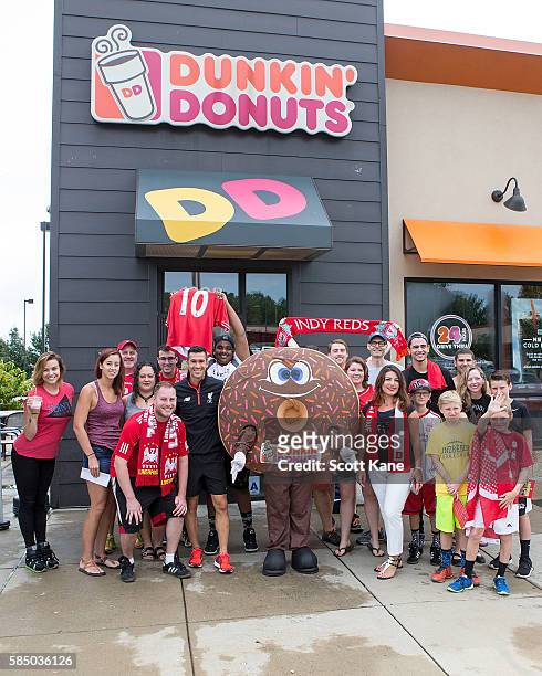 Luis Garcia ambassador of Liverpool meets with fans during an appearance at the Kirkwood Dunkin' Donuts on August 1, 2016 in St. Louis, Missouri....
