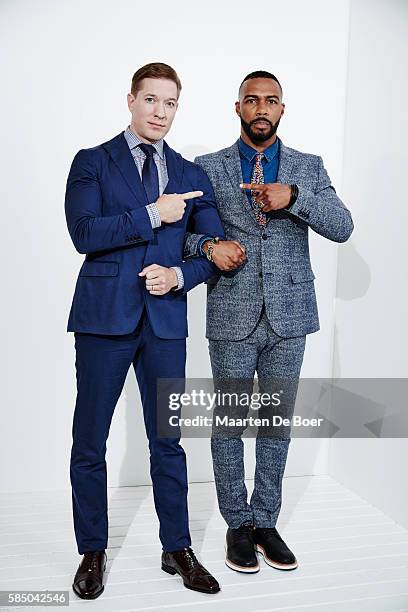 Actors Omari Hardwick and Joseph Sikora from Starz's 'Power' pose for a portrait during the 2016 Television Critics Association Summer Tour at The...