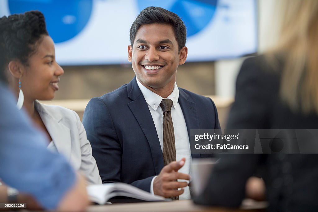 Interns Working on a Business Project