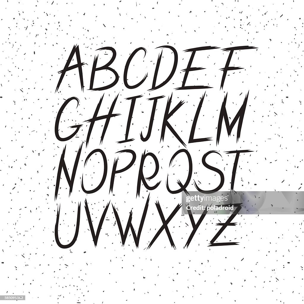 Abc Using Lettering Hand Drawn Lettering Abc High-Res Vector Graphic - Getty Images