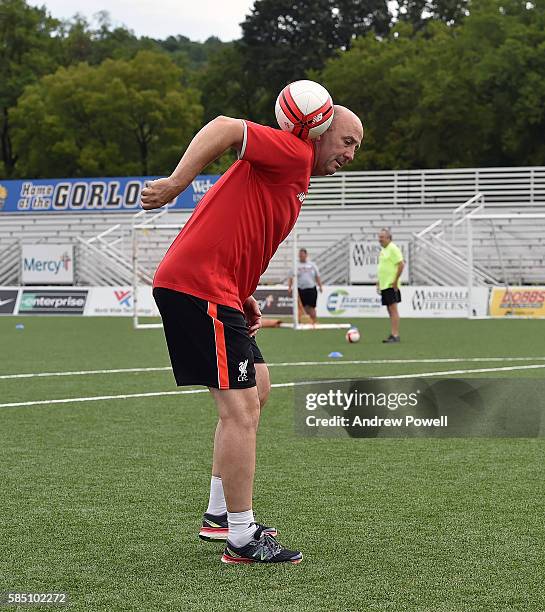 Gary Mcallister ambassador of Liverpool during a Foundation Spensa Community Soccer Clinic at St Louis Park on August 1, 2016 in Fenton, Missouri.