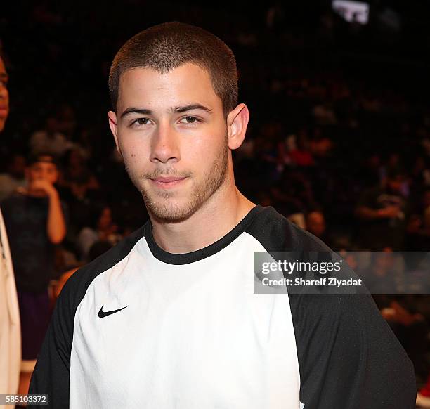 Nick Johnas attends 2016 Roc Nation Summer Classic Charity Basketball Tournament at Barclays Center of Brooklyn on July 21, 2016 in New York City.