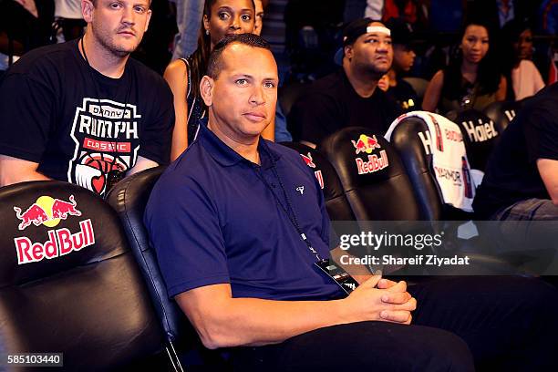 Alex Rodriguez attends 2016 Roc Nation Summer Classic Charity Basketball Tournament at Barclays Center of Brooklyn on July 21, 2016 in New York City.